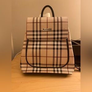 Faux Burberry Backpack
